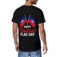 thumbnail image 3 of T-shirt Happy Haitian  Soft Cotton Adult Heat-Transfer Graphic T-Shirt - 180g Breathable Fabric, Unisex Summer Casual Wear with Durable Heat-Printed Design, 3 of 10