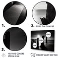 thumbnail image 3 of Designart "Pier Horizon In Monochromatic Black And White" Coastal Pier Canvas Wall Art, 3 of 7