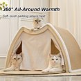 thumbnail image 6 of Cat Houses for Indoor Cats, Cat Scratcher Bed with Fluffy Ball Hanging, Curtains and Cat Floor Scratching Pad RugCat Bed Cave for Small Medium Large Cat Pet Toys Kitty Indoor Cats, 6 of 12