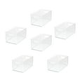 thumbnail image 6 of iDesign 6-Piece Recycled Plastic Pantry and Kitchen Storage, Freezer and Fridge Organizer Bins with Easy Grip Handles - 10" x 6" x 5", Clear, 6 of 7