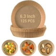 thumbnail image 4 of GUSTO 6.3" Air Fryer Liners Disposable Parchment Paper Rounds, 125-Pack, 4 of 6