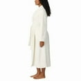 thumbnail image 2 of Room Service Women's Cable Knit Cozy Wrap Robe with Pockets (US, Alpha, X-Small, Regular, Regular, Ivory), 2 of 10