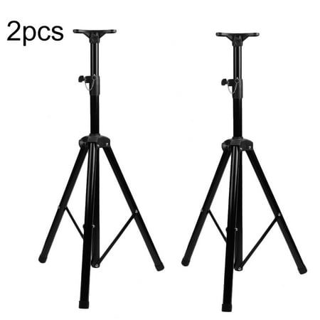 Guitar Parts And Accessories Universal Folding Black Heavy Duty Tripod Pole-Mount Dj Pa Speaker Audio Holder Stand Bracket Lighting Stand With Tray Black