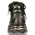 thumbnail image 4 of New Rock 106-S1 Unisex Metallic Black Gothic Classic Leather Biker Boots 36, 4 of 6