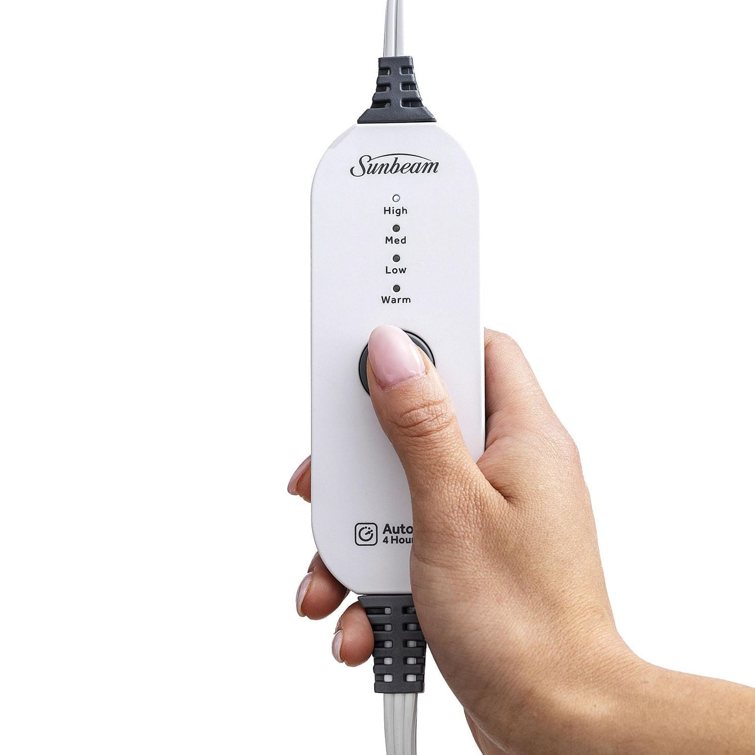 Jeté chauffant en molleton de Sunbeam à motif Bûcheron Blanc et Noir, 4 réglages de chaleur, arrêt automatique de 4 heures, chaleur douillette, 50 po x 60 po Jeté Chauffant, 50" x 60"