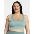 thumbnail image 2 of Avia Women's Medium Support Zip Front Sports Bra, Sizes S-XXXL, 2 of 6