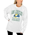 thumbnail image 2 of Women's Gameday Couture White Los Angeles Rams Mind Games Oversized Long Sleeve T-Shirt, 2 of 5