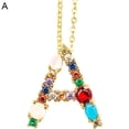 thumbnail image 4 of TidBay Pendentif Chaîne en Zircon Cubique Incrusté de 26 Lettres Anglaises Bijoux pour Femmes, 4 of 8