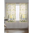 thumbnail image 5 of Sheer Curtains 63 Inch Length, Summer Gnomes Semi Sheer Curtains Light Filtering Window Treatment, Yellow Lemons Farmhouse Fruits Burlap Privacy Voile Drapes for Living Room Bedroom 52x63 Inch, 5 of 7