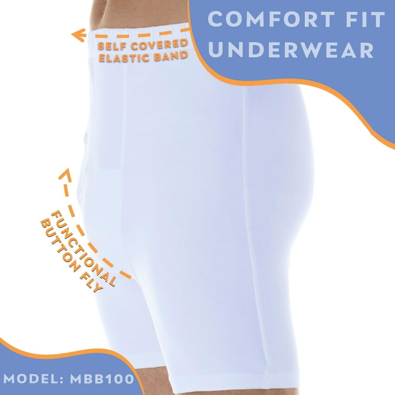Wearever Men's Incontinence Underwear Washable Bladder Control Briefs,  6-Pack 