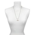thumbnail image 3 of Delight Jewelry Silvertone Small Pink Butterfly Silvertone Dream Big Pendant Necklace, 25", 3 of 4