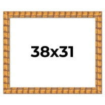 38x31 Frame Beige Real Wood Picture Frame Width 3 inches | Interior Frame Depth 0.5 inches |