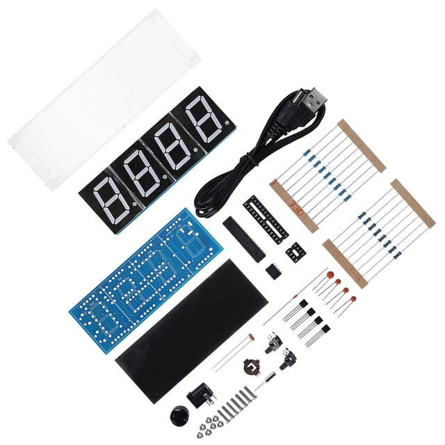 Equipo del Reloj Electrónico de Diy de 4 Dígitos, Reloj LED DE DIY DIGITAL DESPERTADORES DEL EQUIPO DEL RELOJ DE DIY LED DIGITAL DE 4 DIGITOS