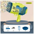 thumbnail image 3 of Tradeopia Handheld Bubble Machine with 132 Holes – Premium Bubble Maker Set, Includes Rechargeable Battery, Charging Cable, Bubble Liquid, and Tray – Assorted Colors and Styles, 3 of 7