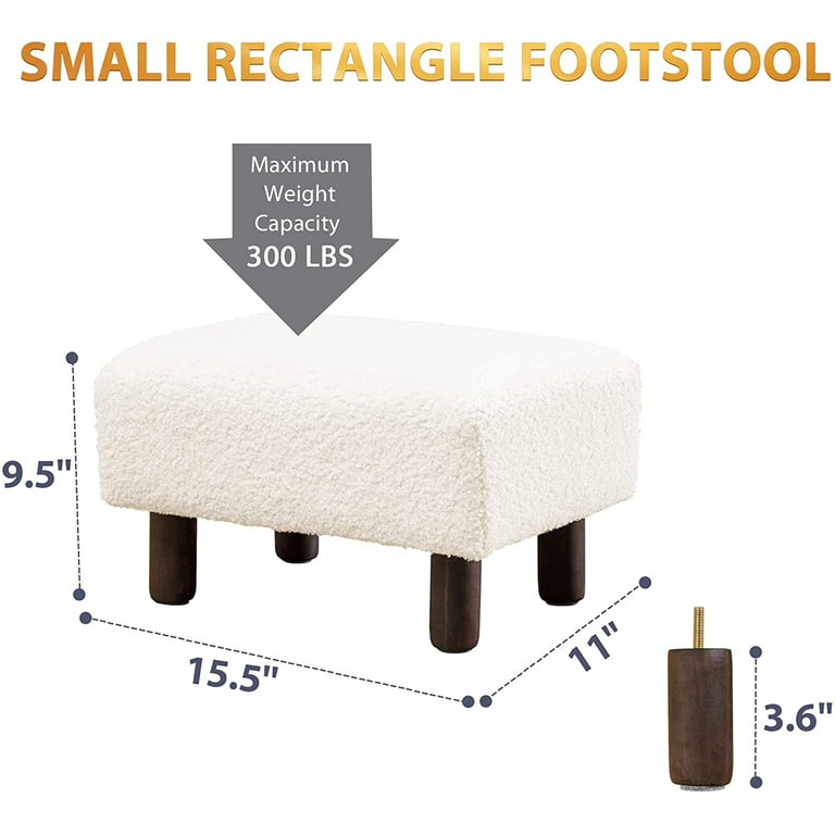 Small Foot Stool with Wood Leg for Living Room, Reposapiés Bedroom Kitchen  Ottoman Foot Rest Under Desk Cute Flower Footstools발판 - AliExpress
