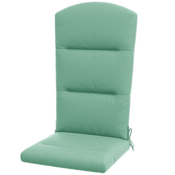 Green Adirondack Chair Cushion with Back & Ties - 58.7" Patio Seat Replacement for Outdoor Chairs - 2" Thick Polyester Comfort