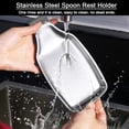 thumbnail image 3 of Hongchun 304 Stainless Steel Spoon Holder 21cm Rust Proof Spoon Rest Utensil Rest Kitchen Sturdy Durable - Silver, 3 of 5