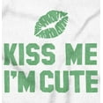 thumbnail image 2 of Kiss Me I'm Cute Saint Patricks Day Women's Long Sleeve T Shirt Brisco Brands X, 2 of 6