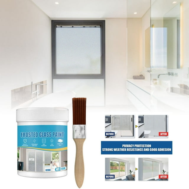 Binwennn All Purpose Joint Air Dry Plaster Wall for Frosted Glass Paint For Window And Door Shading Frosted Glass Paint For Foggy Hazy Frosted Glass Paint 100ml