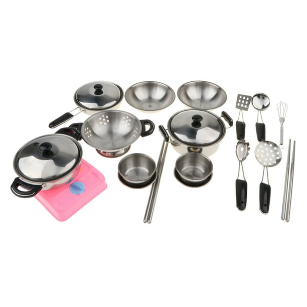 Juego de Utensilios de Cocina de Simulación Sunnimix 20pcs Acero Inoxidable