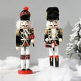 thumbnail image 6 of PatungKu Bagpipe Drummer Nutcrackers Soldier Figure Wooden Puppet For Festives Home Display, 6 of 9