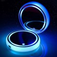 thumbnail image 1 of Luces para portavasos de coche, posavasos para coche, almohadilla luminosa para taza con 7 colores, resistente al agua, USB (multicolor) (2 piezas), 1 of 5