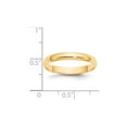 thumbnail image 3 of 14KY 3mm LTW Half Round Band Size 7.5 in 14k Yellow Gold, 3 of 3