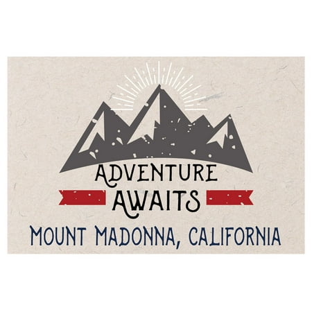 

Mount Madonna California Souvenir 2x3 Inch Fridge Magnet Adventure Awaits Design