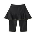 thumbnail image 3 of URMAGIC Little Girls' Casual Capri Leggings with Ruffle Skirt Pants for Toddler & Kids 3-11 Years, 3 of 14