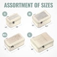 thumbnail image 4 of Aerotrunk Compression Packing Cubes for Travel - Luggage Organizer Bags - Double Zipper Packing Cubes for Suitcases (4-Pack, Beige), 4 of 8