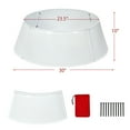thumbnail image 2 of Gymax Galvanized Metal Christmas Tree Collar Skirt Ring Cover Holiday Decor White, 2 of 10