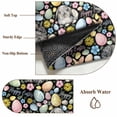 thumbnail image 6 of Runner Rugs 2x6 Ft, Happy Easter Non Slip Area Rugs for Kitchen Bedroom Entryway, Spring Watercolor Rabbits Eggs Flower Black Washable Carpet Runner Rug Floor Mats for Bedroom Home Decor, 6 of 8