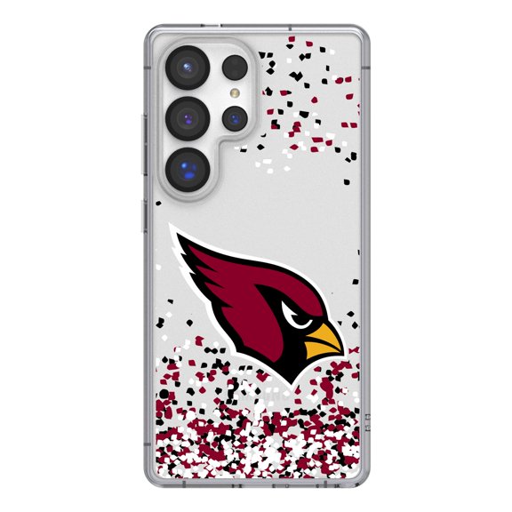 Arizona Cardinals Galaxy Clear Case with Confetti Design