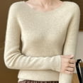 thumbnail image 5 of POROPL Sweaters for Women Crew Neck Sweater Casual Thin Knitted Top Base Size S-XXL, 5 of 6