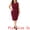 Burgundy, variant on Plus Size Crew Neck Sleeveless Dress 1X Black