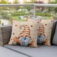 thumbnail image 3 of Outdoor Pillow Covers 26x26 Set of 2, Pumpkin Gnomes Fall Waterproof Patio Throw Pillow Covers for Couch Sofa Chair, Thanksgiving Botanical Maple Leaves Decorative Pillowcases for Throw Pillows, 3 of 9
