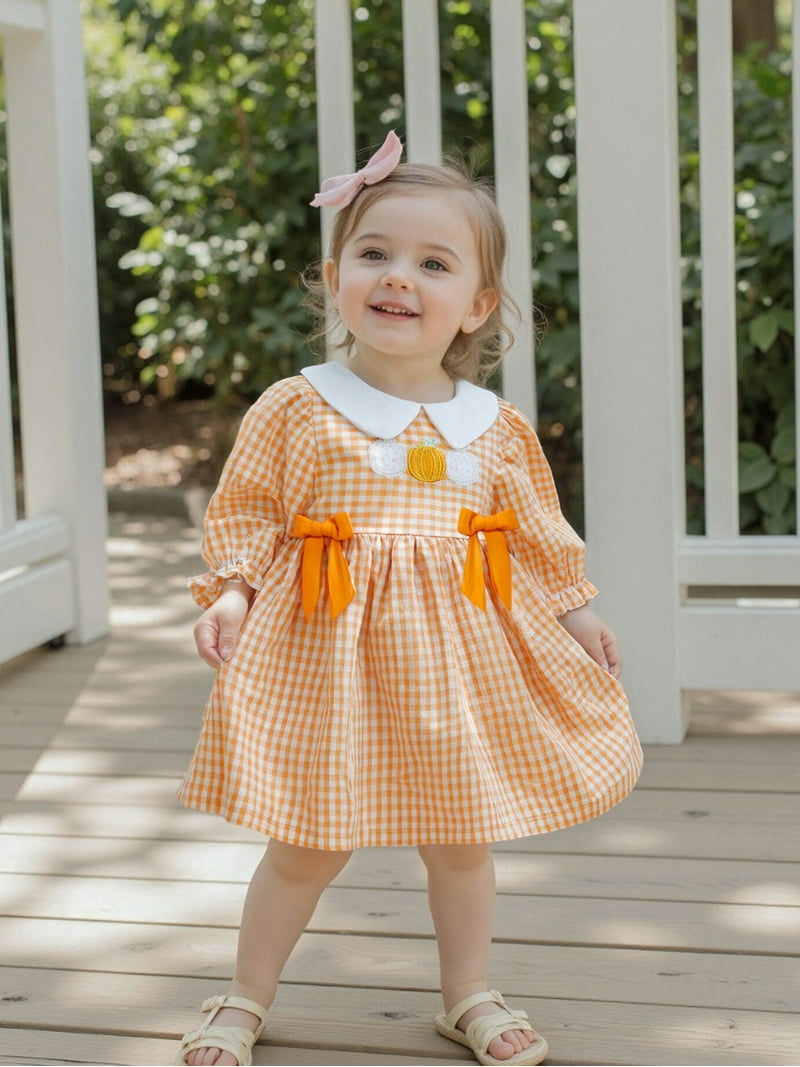 fall plaid dress toddler Cotton Pigs