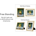 thumbnail image 3 of VIOLABBEY 8x10 Picture Frame Gold Set of 4, Photo frame for 5x7 Pictures with Mat or 8x10 without Mat, HD Real Glass, Vertical or Horizontal for Wall and Tabletop Display, 3 of 7