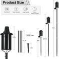 thumbnail image 2 of 6 Pack Metal Citronella Torches, Torches Garden for Outside 60 inch Flickering Flame Citronella Outdoor Light Torch,Metal Torches for Outside, Camping Patio Pathway Table Torch(Jet Black), 2 of 7