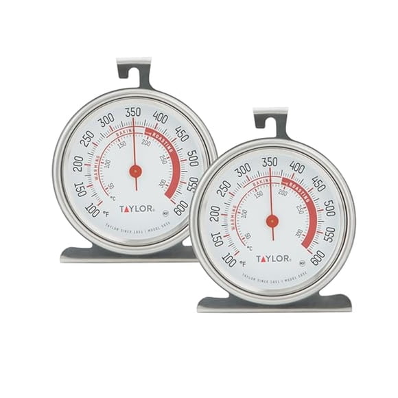 Termómetro para Horno Taylor 5932 Acero Inoxidable Esfera de 8 cm Paquete de 2