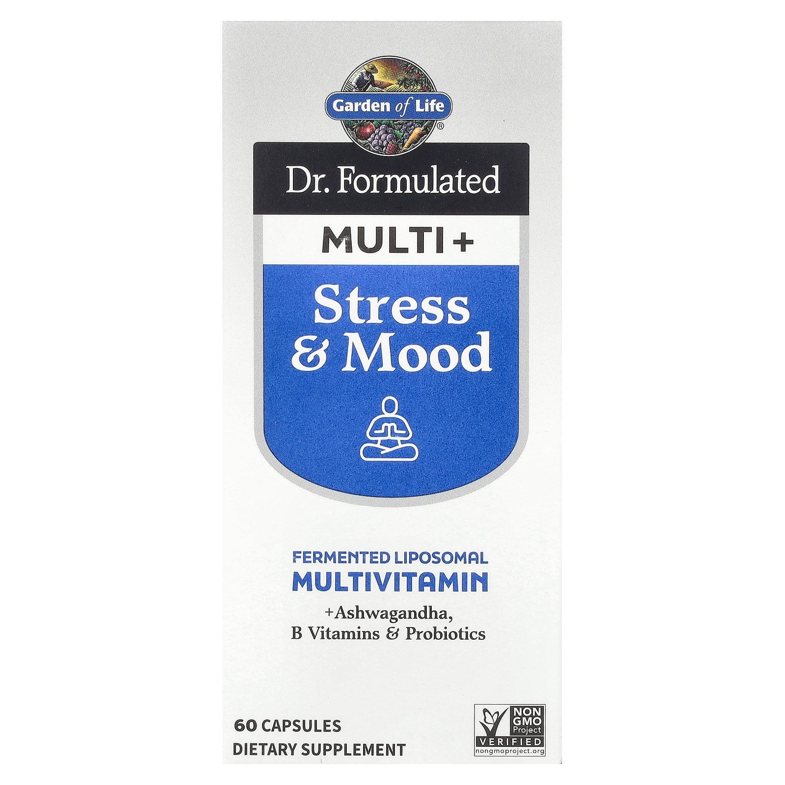 Garden of Life Dr. Formulated Multi+, Stress & Mood, 60 Capsules
