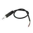 thumbnail image 1 of Uxcell Conector macho de 3.5mm, cable de audio de 2 polos TS de cable desnudo de 1/8" de 0.25m, paquete de 4, 1 of 5