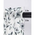 thumbnail image 6 of Navy Blue Spring Floral Tier Curtains 36 Inch Length,Sheer Curtains for Bedroom Living Room,Summer Botanical Pastoral Watercolor Rod Pocket Voile Drapes Kitchen Curtains for Window 27.5"x36" 2 Panels, 6 of 7