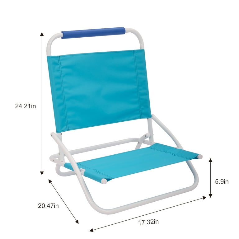 Mainstays Folding Beach Sand Chair Teal Walmart