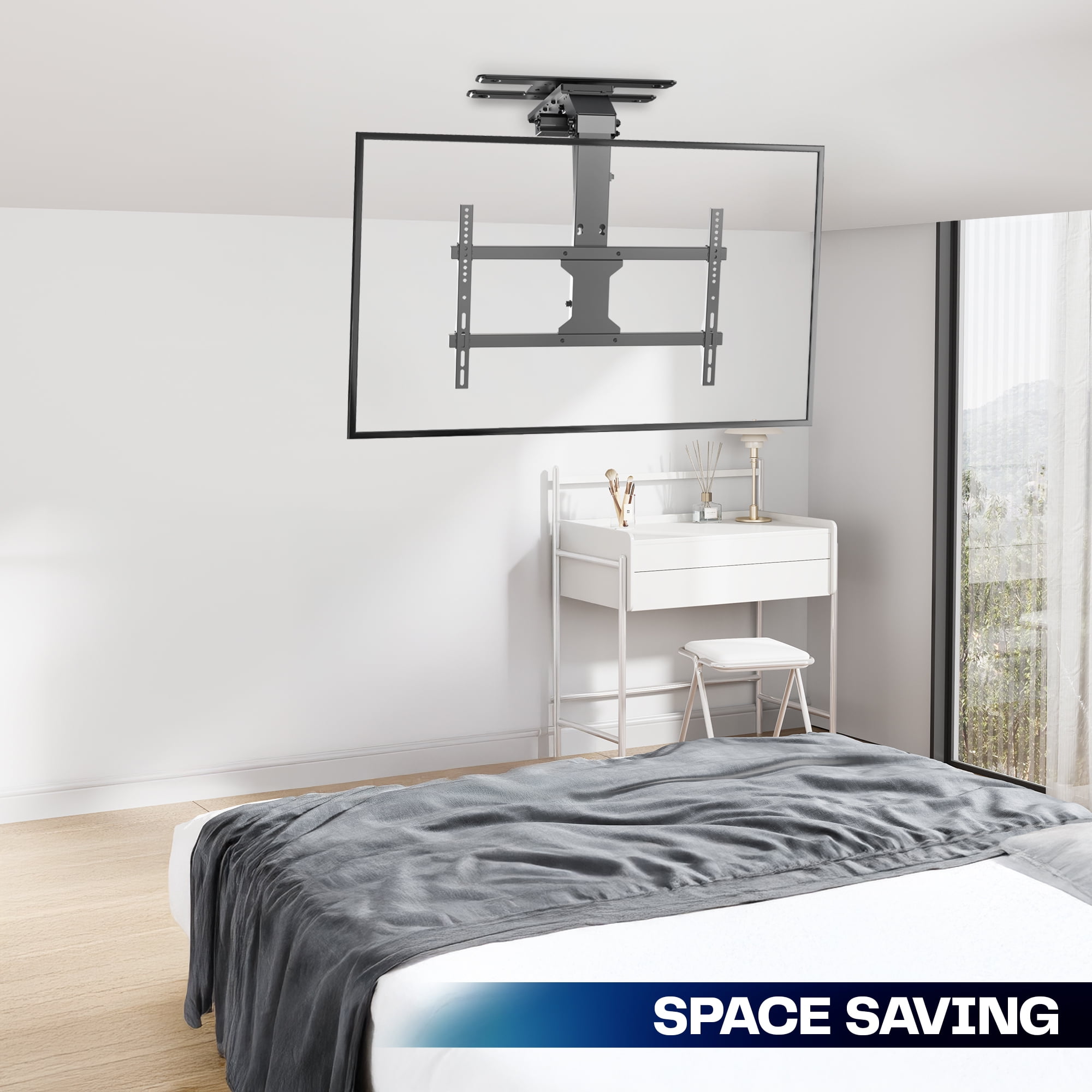 VIVO Electric Flip Down and Swivel Ceiling TV Mount for 37 to 70 inch Screens