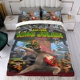 thumbnail image 4 of Viva el Rey Julien Conjunto de sábanas temático, trío de piezas, cómodo y amigable con la piel, diseño único, regalo de decoración para el hogar para familiares, amigos y fans,140cm *210cm, 4 of 6