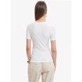 thumbnail image 3 of Women's Slim Fit Ribbed Knit Tee - Short Sleeve Scoop Neck Casual Summer T-Shirt, 3 of 4