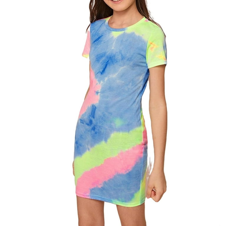 Tie dye outlet fitted dress