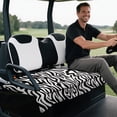 thumbnail image 5 of XYZCANDO Zebra Stripe Pattern Golf Cart Seat Covers Cozy, Quick Install Golf Cart Accessory Fit for Club Car, 5 of 8