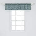 thumbnail image 2 of Ambesonne Geometric Valance Pack of 2, Nested Square Pattern, 54"X12", Brown and Sky Blue, 2 of 3